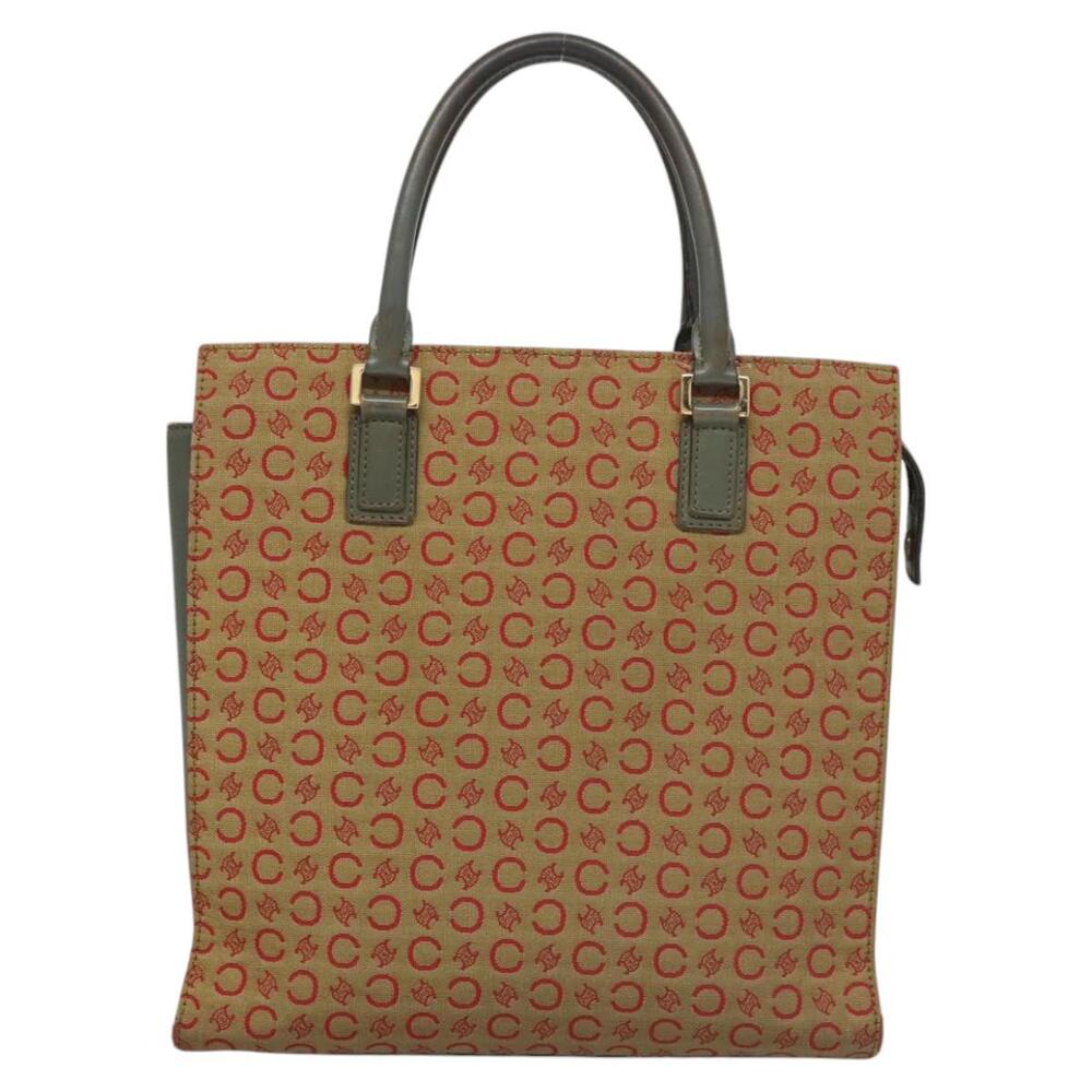 CELINE C Macadam Canvas Hand Bag Beige Gold - Picture 2 of 12